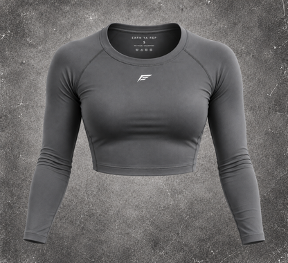 E1 long sleeve performance crop
